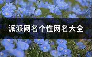 派派网名