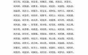 刘字公司起名大全参照