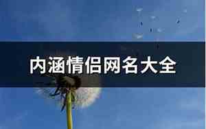 内涵情侣网名