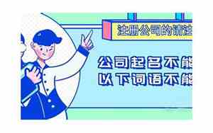 公司起名不能任性的词语
