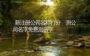 公司名字吉祥度免费测