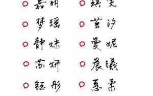 好名字一字