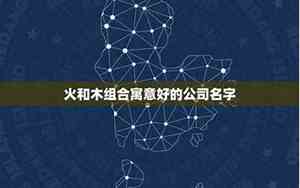 公司起名火木组合