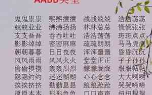 成语aabb宝宝名字