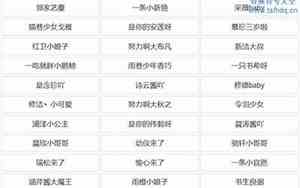 时尚网名