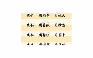 周姓女孩缺金的好名字