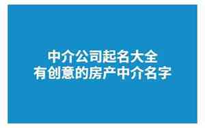 中介公司创意起名