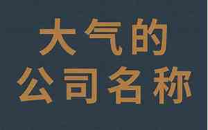 公司起名字大气四字