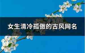 孤傲的网名