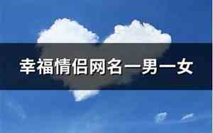 幸福情侣网名