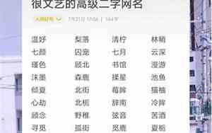 很文艺的网名