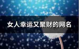 女人幸运又聚财的网名