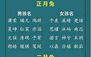 三月宝宝名字兔年