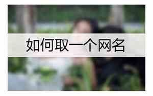 一个网名