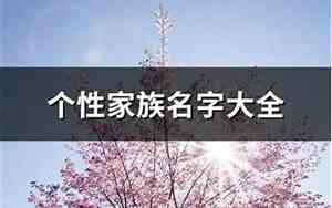 个性家族网名
