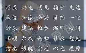 好听的名字6字以内男孩