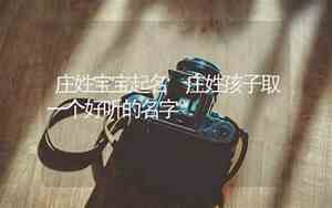姓庄宝宝的名字