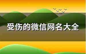 受伤的网名大全