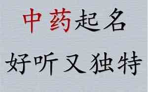 好听的中药师名字