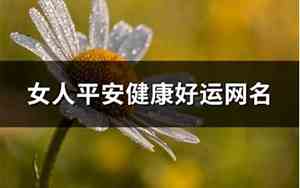 平安健康的网名