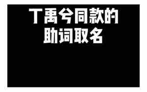 关于丁的网名