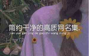 干净简单的网名