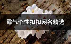 扣扣网名霸气