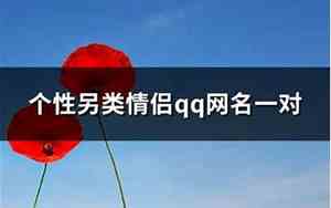另类情侣网名