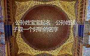公孙姓取什么名字好听点