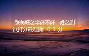 张好名字打分