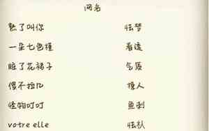 男女网名