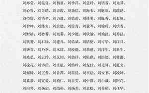 刘姓女宝宝单字名字