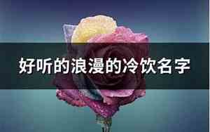 布丁好听的冷饮名字
