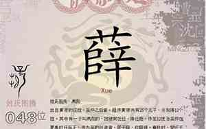 姓薛的好听名字大全