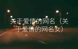 关于爱情的网名