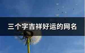 吉祥的网名