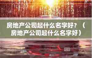房地产公司起名字什么行