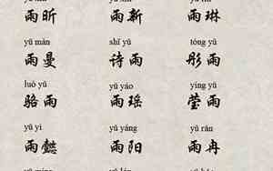 带雨的女宝宝名字大全