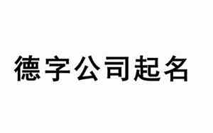 带德字公司名字