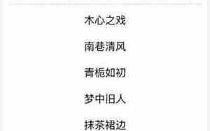 4个名字的网名