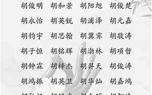 属鼠人姓胡好名字女孩