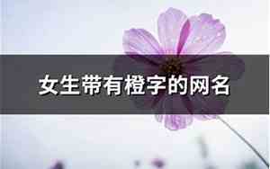 橙字网名女