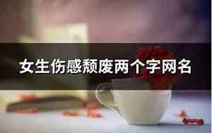 女生颓废网名
