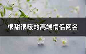 很暖的网名