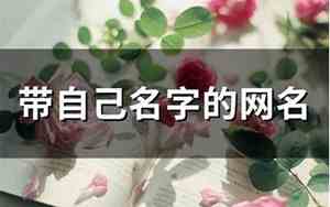 有自己名字的网名