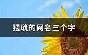 猥琐的网名
