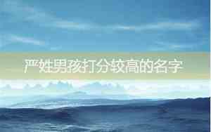 严美好名字打分