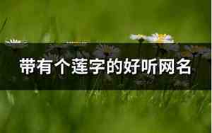 女人带莲字的网名