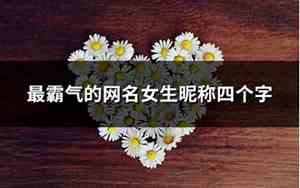 最霸气的网名女生