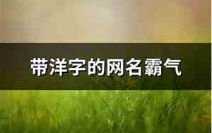 带洋字的网名
